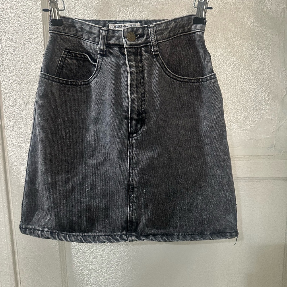 Georges Marciano Gray Denim Skirt
